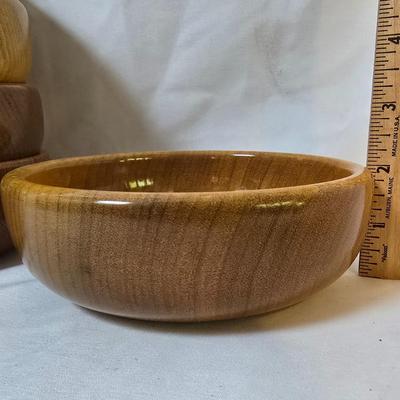 LOT 119: Carved Myrtlewood Bowls, Salt/Pepper Shakers & More
