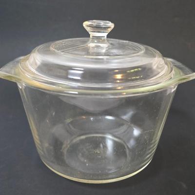 LOT 121: Retro Mushroom Decor with Corning Ware, Pyrex and Milk Glass Mugs, and Aprons