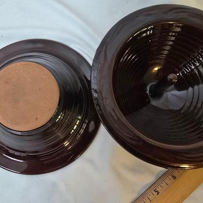 LOT 122: Ceramic Dutch Apple Bakers with Vintage Pyrex Jars, Coasters, Baskets and More