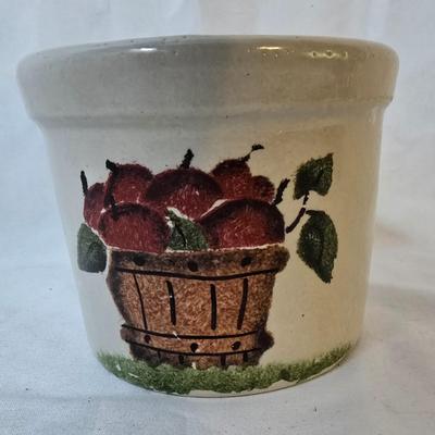 LOT 122: Ceramic Dutch Apple Bakers with Vintage Pyrex Jars, Coasters, Baskets and More