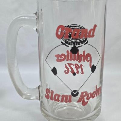 LOT 124: Vintage Phillies Collector Mugs, Bucket Hats, Visor and Glass Pitcher