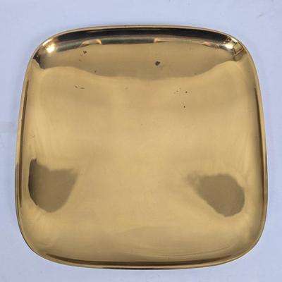 LOT 126: Brass Collection of Trays and Candlesticks