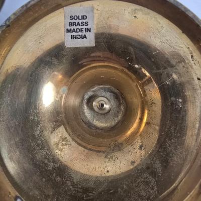 LOT 126: Brass Collection of Trays and Candlesticks