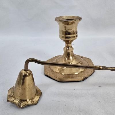 LOT 126: Brass Collection of Trays and Candlesticks