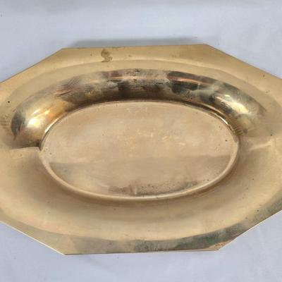 LOT 126: Brass Collection of Trays and Candlesticks