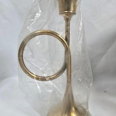 LOT 126: Brass Collection of Trays and Candlesticks