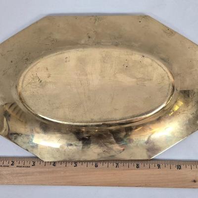 LOT 126: Brass Collection of Trays and Candlesticks