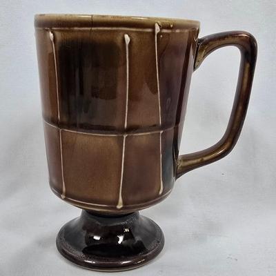 LOT 135: Stoneware Collection in Brown Tones; Mugs, Butter Sauce Dish, Custard Cups, Jars and More
