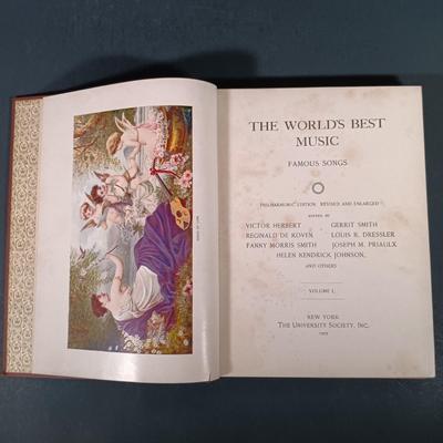 LOT 136: Early 20th Century University Society Inc. The World's Best Music Volumes 1-4 and Volumes 6-7 with Frances A. Gesner Book...
