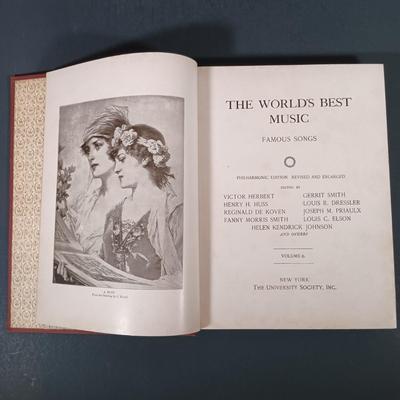 LOT 136: Early 20th Century University Society Inc. The World's Best Music Volumes 1-4 and Volumes 6-7 with Frances A. Gesner Book...
