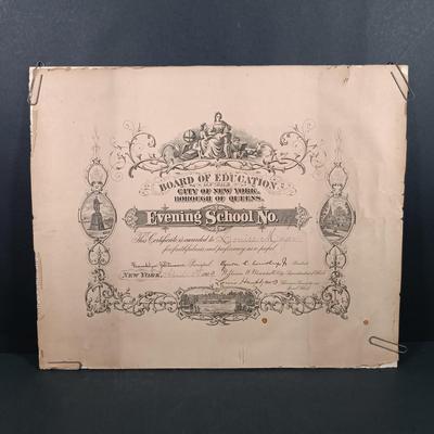 LOT 137: Antique German Marriage Certificate, Confirmation Certificate & More