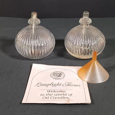 LOT 140: Fall Decor and More with Candles, Candle Holders, Ceramic Serving Bowl, Glass "leaf" Platter