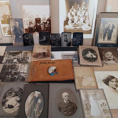 LOT 144: Large Collection of Antique Photographs