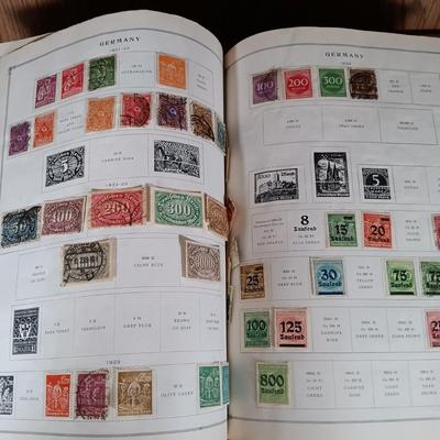 LOT 146: Antique German Stamp Books & International Postage Stamp Albums with Stamps