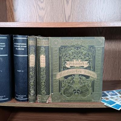 LOT 146: Antique German Stamp Books & International Postage Stamp Albums with Stamps