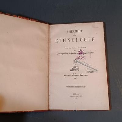 LOT 149: Antique Geological Surveys 1892 and 1894, German Zeitschrift Für Ethnologie Anthropology Text & More