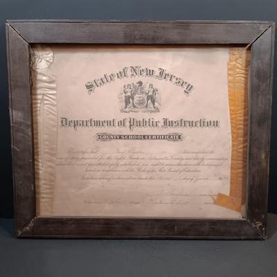 LOT 151: Vintique School Collection - 1920s School Certificates, Old King Cole Watercolor Tin, Children's Notebooks & More