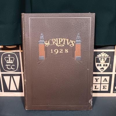 LOT 154: Vintage University and High School - Uniform, Yearbooks, Glassware & More