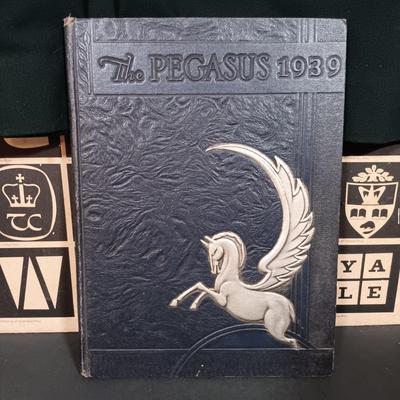 LOT 154: Vintage University and High School - Uniform, Yearbooks, Glassware & More