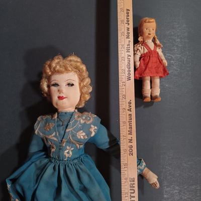 LOT 155: Antique Painted Face Cloth Art Dolls