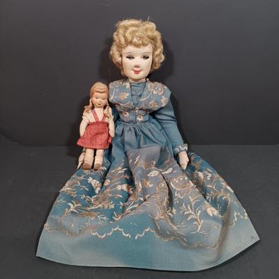 LOT 155: Antique Painted Face Cloth Art Dolls