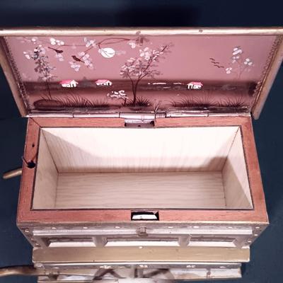 LOT 156: Thorens Swiss Engraved Metal Organ Grinder Music Box