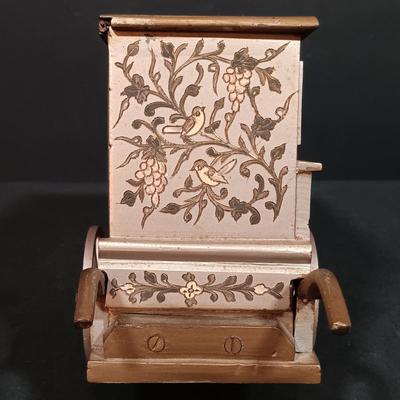 LOT 156: Thorens Swiss Engraved Metal Organ Grinder Music Box