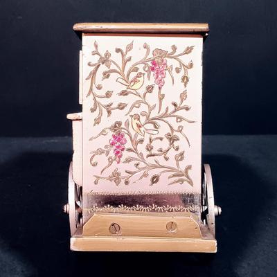 LOT 156: Thorens Swiss Engraved Metal Organ Grinder Music Box