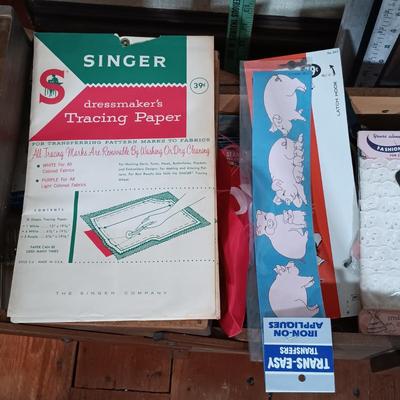 LOT 158: Vintage Strømmen Accordion Sewing Box with Sewing Notions & More