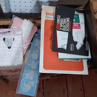 LOT 158: Vintage Strømmen Accordion Sewing Box with Sewing Notions & More