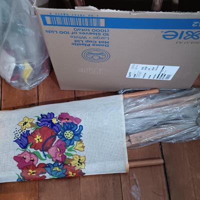 LOT 159: Large Collection of Cross-stitch Patterns, Frames, Thread & More