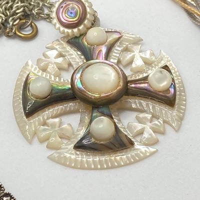 LOT 163: Jewelry Collection - Premier Designs Watch, Pendant Necklaces, Tri-Color Braided Chain, Sarah Coventry Gold Filled and More