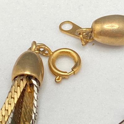 LOT 163: Jewelry Collection - Premier Designs Watch, Pendant Necklaces, Tri-Color Braided Chain, Sarah Coventry Gold Filled and More