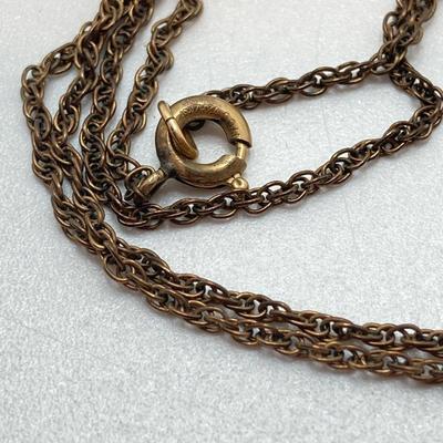 LOT 164: Pendant Watch and Necklaces, Gold Filled Chain and Vintage Red Stone Buttons