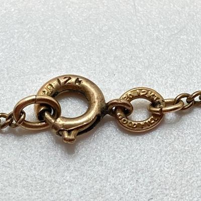 LOT 164: Pendant Watch and Necklaces, Gold Filled Chain and Vintage Red Stone Buttons
