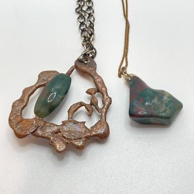 LOT 164: Pendant Watch and Necklaces, Gold Filled Chain and Vintage Red Stone Buttons