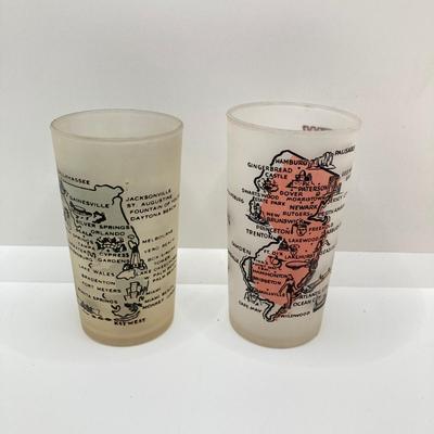 LOT 165: Vintage Frosted Drinking Glasses - Atlas Hazel, Libbey and More