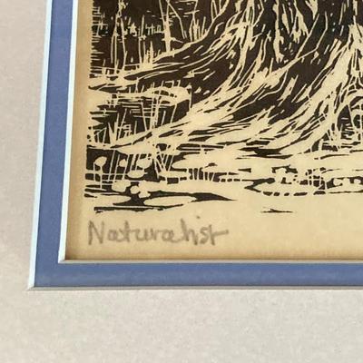 LOT 167: Framed Artwork Titled "Naturalist" A.P. - Signed by Artist