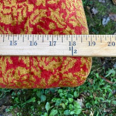 LOT 170: Carved and Upholstered Victorian Chair with Mirrored / Wood Corner Shelf