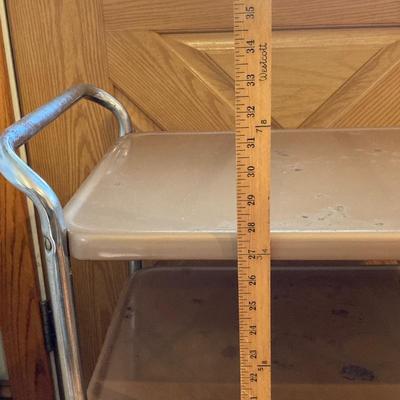 LOT 172: Rolling Metal Cart with Canning Supplies and Books