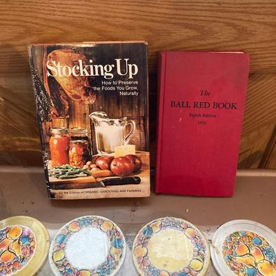 LOT 172: Rolling Metal Cart with Canning Supplies and Books