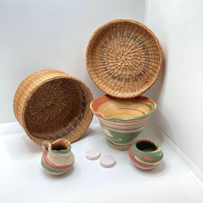 LOT 174: Handcrafted Baskets and Pottery (Silver Springs, Fla.)
