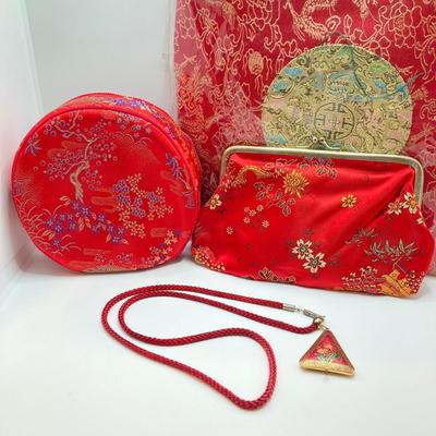 LOT 176: Asian Inspired Collection - Purses and Cloisonne Jewelry