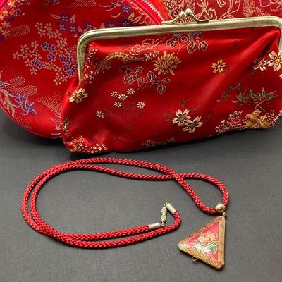 LOT 176: Asian Inspired Collection - Purses and Cloisonne Jewelry