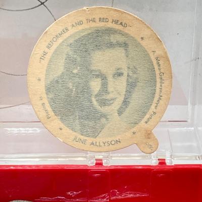 LOT 177: Antique / Vintage Collection - Abbotts Dairy (June Allyson) Bottle Lid / Pins, Jewelry, Pocket Postal Scales, Farmers'...