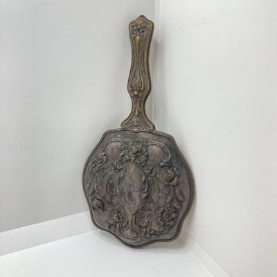 LOT 178: Vintage Beautiful Raumschmuck Made in West Germany Wall Hanging Plaque, Hand Vanity Mirror, Daisy Snowflake Glass Shoe / Hat,...
