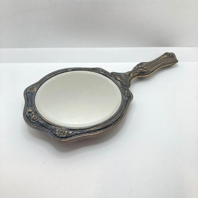 LOT 178: Vintage Beautiful Raumschmuck Made in West Germany Wall Hanging Plaque, Hand Vanity Mirror, Daisy Snowflake Glass Shoe / Hat,...
