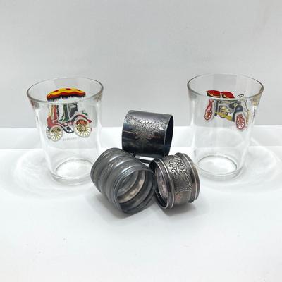 LOT 179: Vintage Metawa Holland Pewter Goblets, Metal Skewers, Framed Artwork "The House by the Side of the Road", Mini...