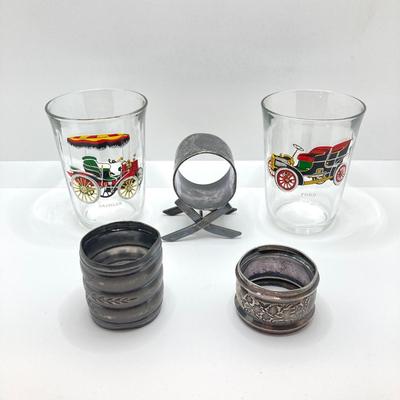 LOT 179: Vintage Metawa Holland Pewter Goblets, Metal Skewers, Framed Artwork "The House by the Side of the Road", Mini...
