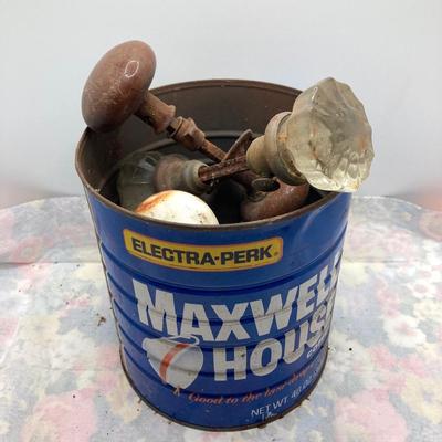 LOT 181: Collection of Antique Bottle Tops, Door Knobs and More